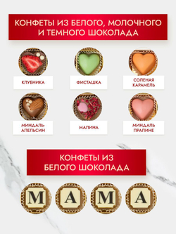 Конфеты шоколадные коробка набор подарочный ручной работы