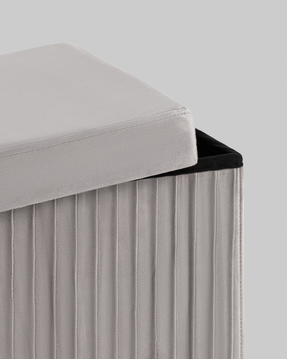 Пуф складной с ящиком Store Square серый