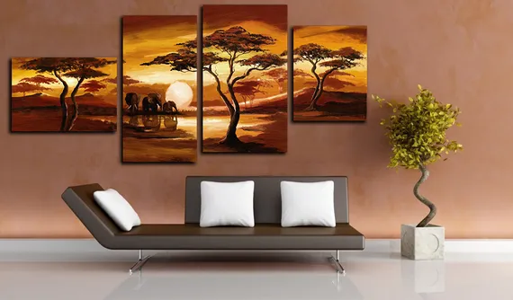 Модульная картина "Три слона"