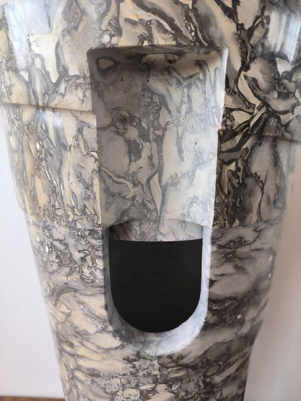 Раковина напольная из мрамора Pedestal Doreng Spiral MN-03221 (45*45*90 см)