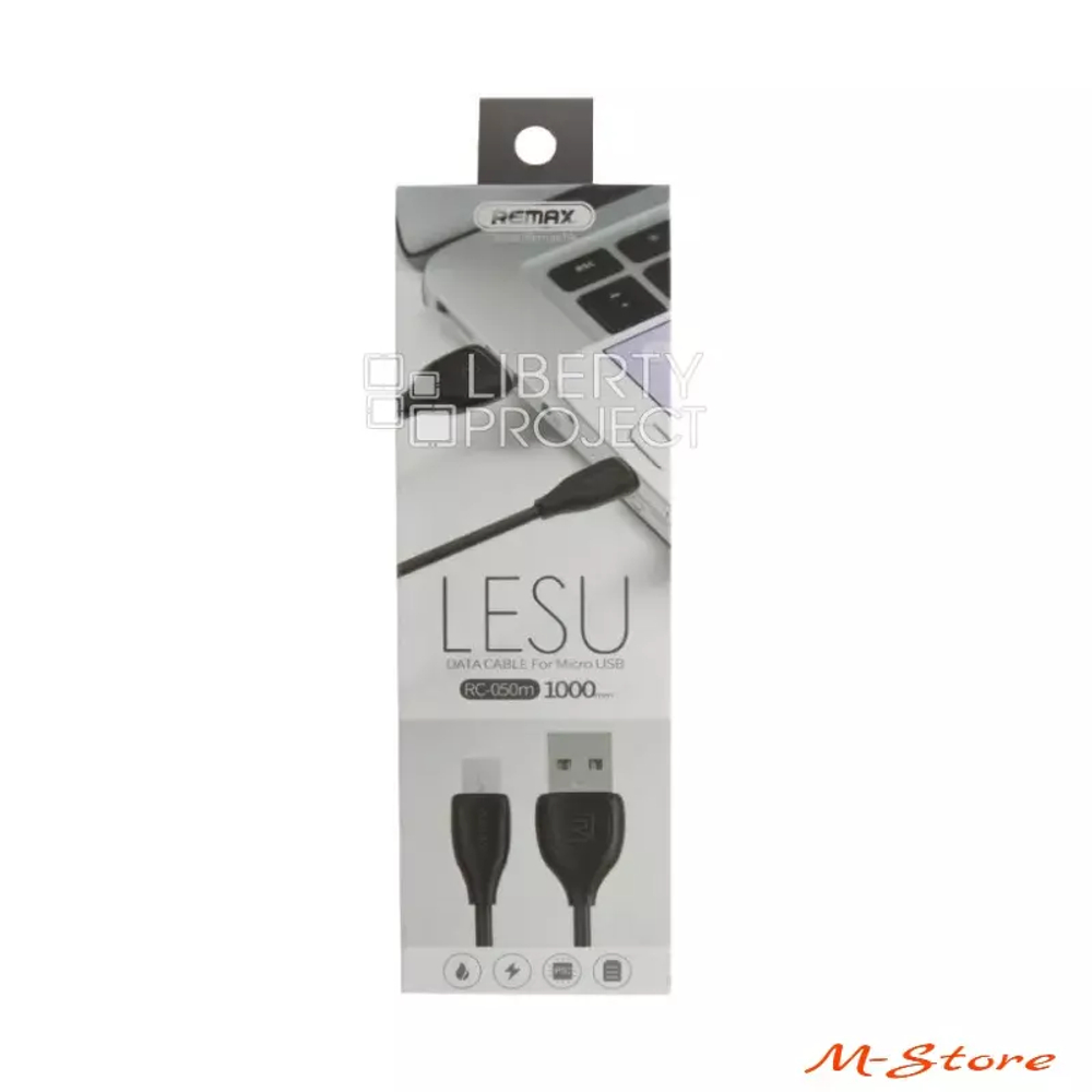 Кабель 1m USB/Micro 1.2A RC-050m Lesu Remax black