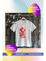 Термонаклейка на одежду, термопринт Русалка