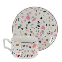 GAEM Набор чайный 2 перс. 5 предм. (чашка 250 мл, чайник 450 мл, блюдце), L16 W16 H21 см