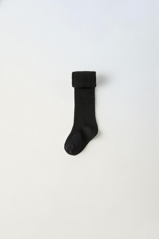 ZARA ОДНОТОННЫЕ КОЛГОТКИ, ЧЕРНЫЙ
