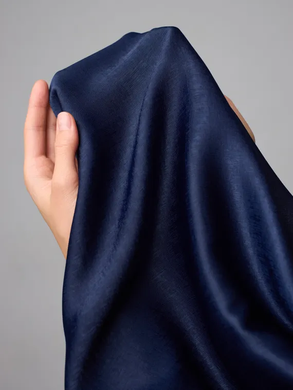 Шелк искусственный "эффект бархата", арт. 2283, Китай, темно-синий