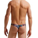 Мужские трусы тонги с разноцветным принтом GAUVINE 1007