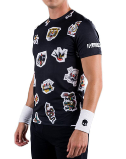 Мужская теннисная футболка Hydrogen Tattoo Tech Tee Man - black