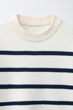 ZARA ОДНОТОННЫЙ СВИТЕР, ПОЛОСКИ