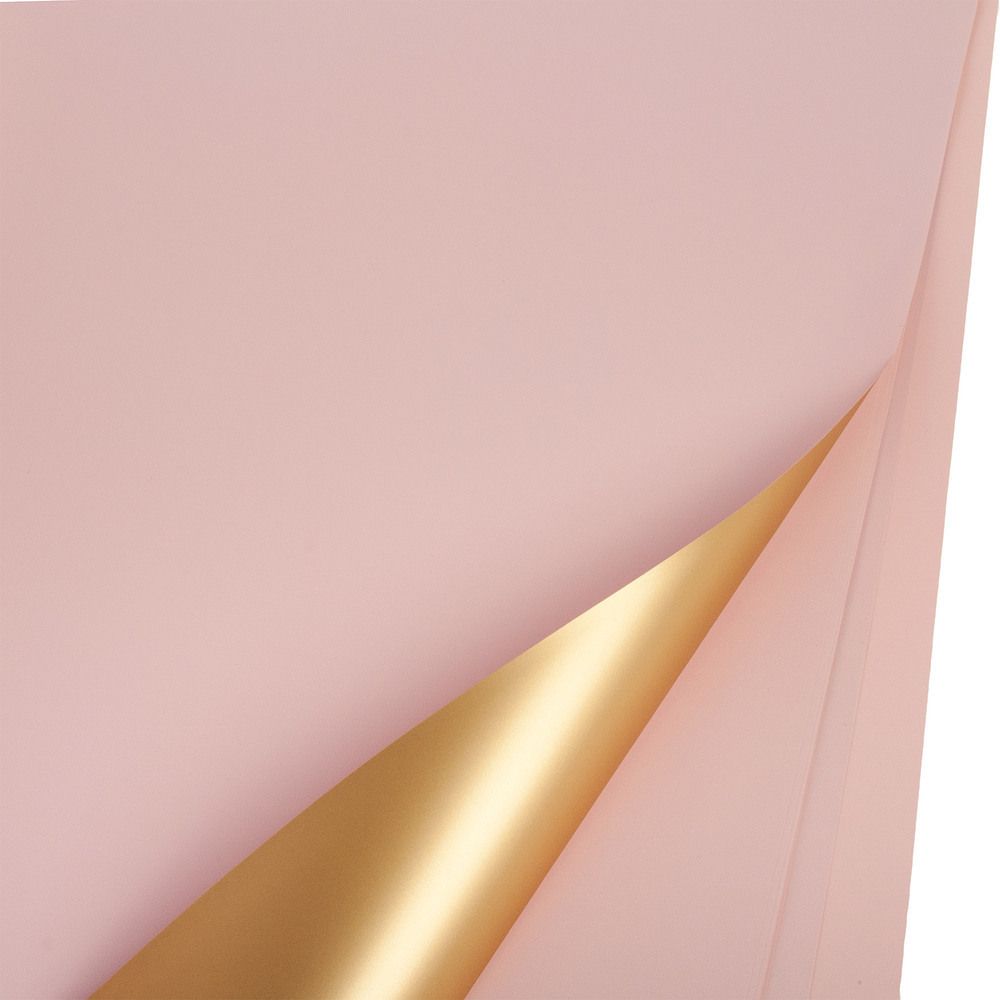 ЛИСТ с золотом 58*58/20шт ПЕРСИК/ЗОЛОТО