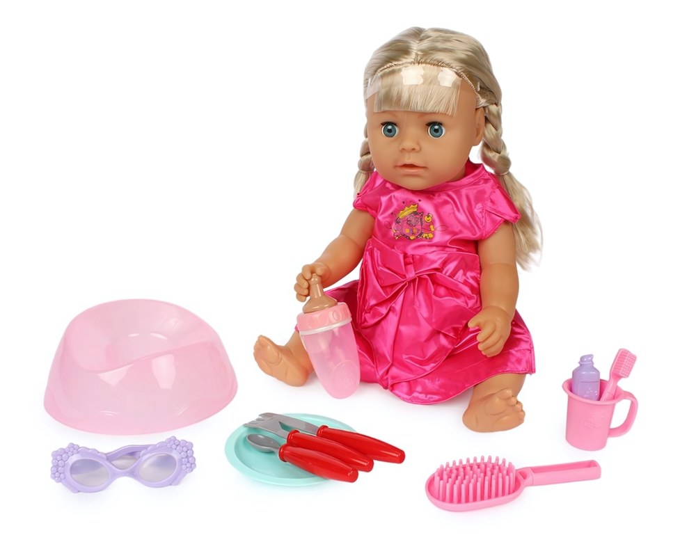 Пупс функциональный с аксесс., короб. R322001-4