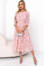 Платье Хелен (розовый/цветы) Р11-2075/6 Nikol (Акция)