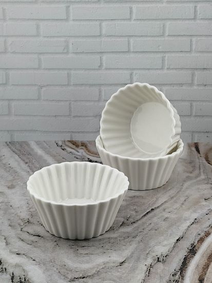 Набор порционных керамических формочек 3 шт., круглые