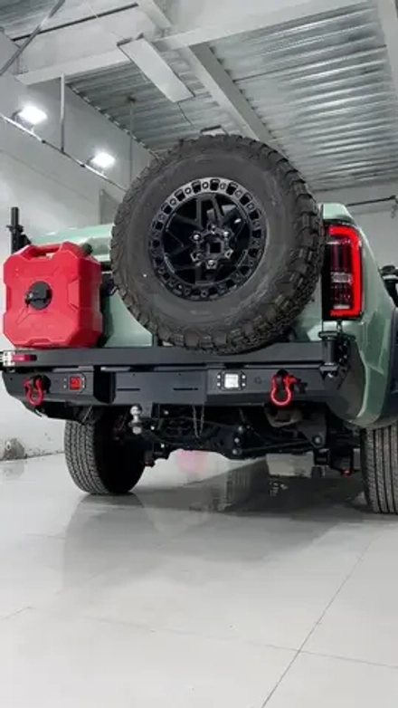 Силовой бампер кронштейном для запаски и канистры для JMC Dadao 2023+ стальной бампер защита