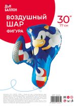 Шар (30''/76 см) Фигура, Ежик Аниме, Синий, 1 шт. в уп.