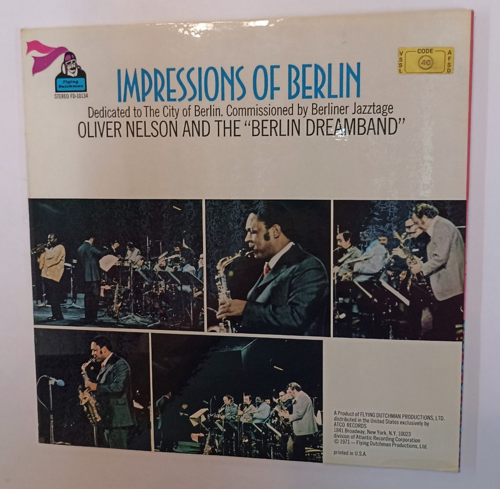Винтажная виниловая пластинка LP Oliver Nelson And The Berlin Dreamband Berlin Dialogue For Orchestra (USA 1971)