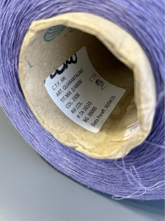 Пряжа C.T.F. Quarantalino 2/40000 (100% лен) 2000м/100 гр, фиалка