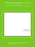 Натяжные потолки 2.6 м2, 0.8 м2