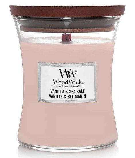 Ваниль и морская соль, ароматическая свеча, WoodWick