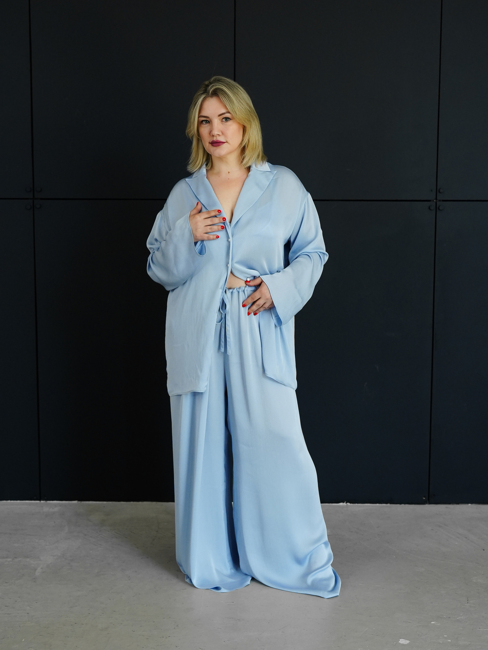 Костюм голубая жемчужина оверсайз