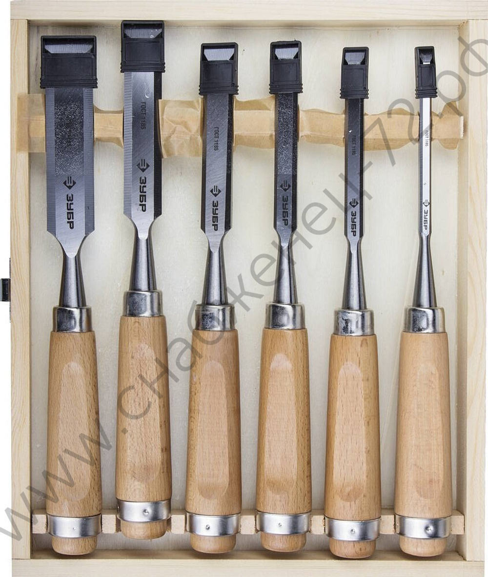 ЗУБР СТ-500 6 предм., Набор стамесок-долот (18096-H6)