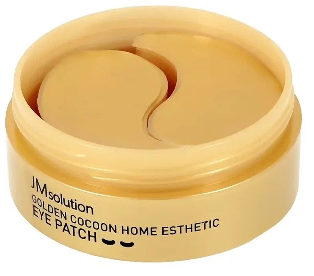 JMSolution Eye Patch Golden Cocoon Home Esthetic Патчи для гла гидрогелевые с протеинами кокона золотого шелкопряда, 90 гр (60шт)