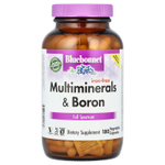 Bluebonnet Nutrition, Мультиминералы с бором, без железа, 180 растительных капсул