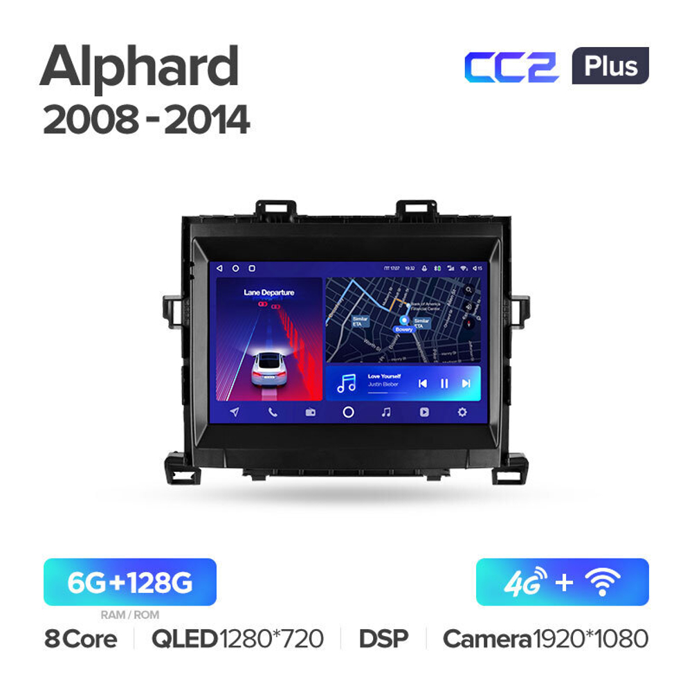 Teyes CC2 Plus 9" для Toyota Alphard 2008-2014