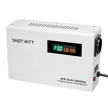 Настенный стабилизатор напряжения 1000 Вт SMARTWATT AVR SLIM 1000RW, фото №844036718