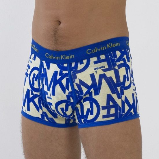 Мужские трусы боксеры Calvin Klein 365 print Blue Letters