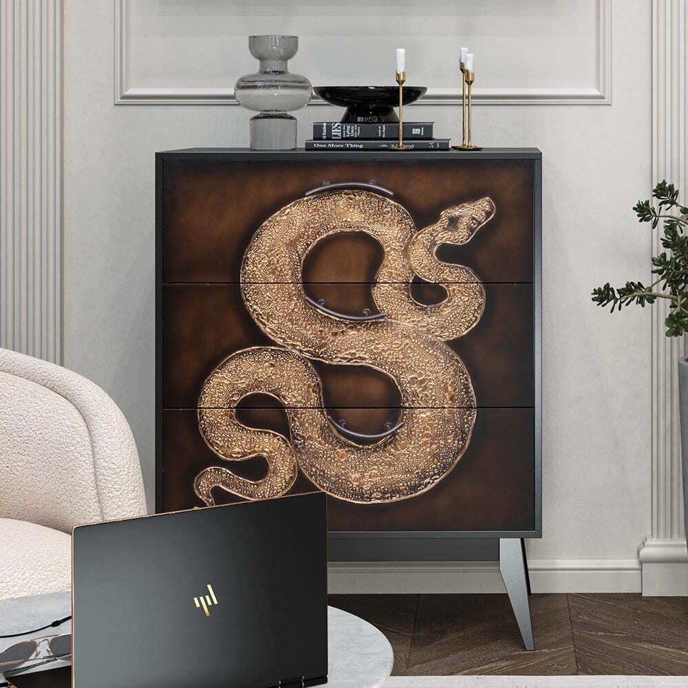 Комод Серпентис с 3 ящиками Найт