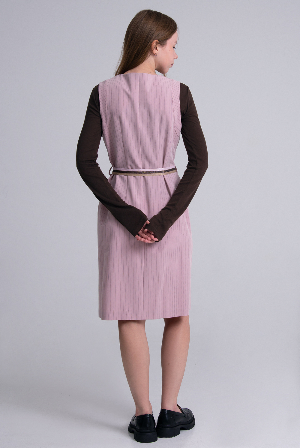 Офисный сарафан 2654ЛЕ, полоска #135Па082654ЛЕ