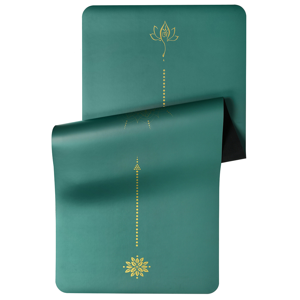 Каучуковый коврик для йоги Arrows Green Gold 185*68*0,5 см нескользящий