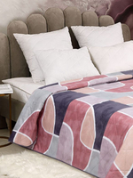 Покрывало на кровать, стеганое, поплин с размерами 215х220