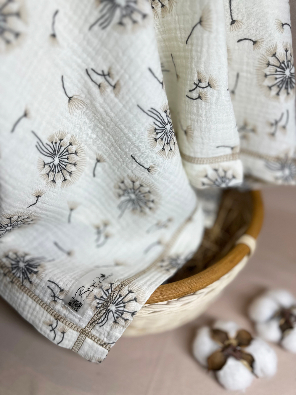 Муслиновая пеленка Летящие Мечты 90*130 (+/-5см)