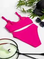 купальник раздельный в рубчик для бассейна