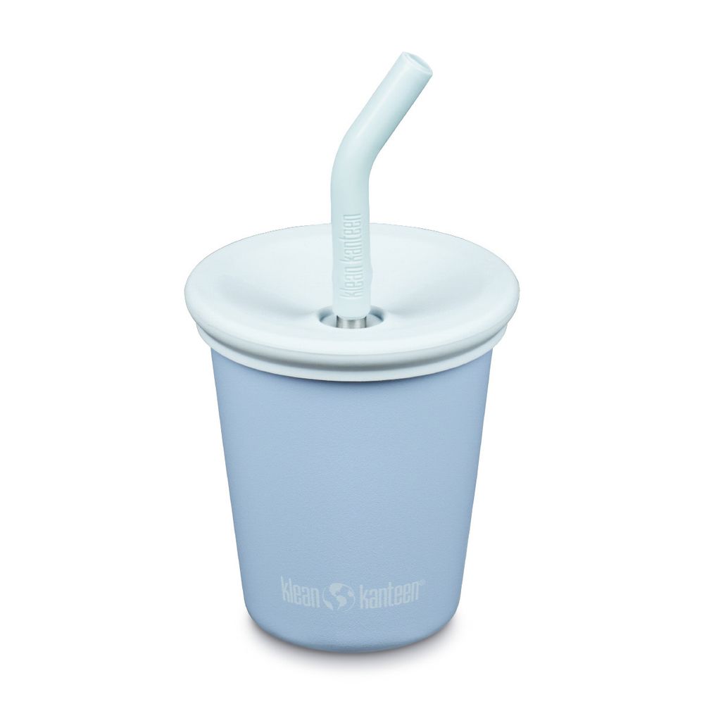 Детский стакан одностенный Klean Kanteen Kid Cup Straw Lid 10oz (296 мл) Clear Sky с трубочкой