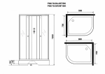 Душевая кабина Niagara "Promo" P90, 70, 26R, MT/BK, правая, белая, 190х90х70 см