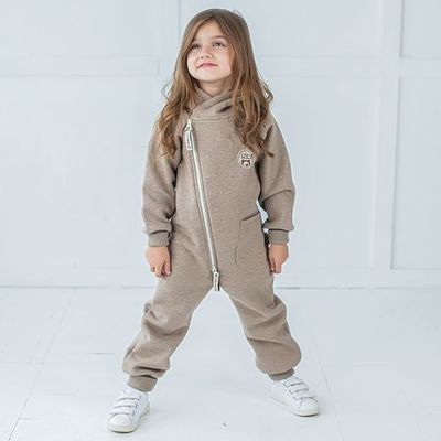 Warm diagonal jumpsuit with hood - Halva