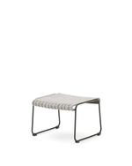 Подставка для ног Maurina из зеленой стали и серо-бежевым шнуром