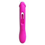 Розовый вибратор-кролик 26,5см с воздушно-волновой стимуляцией Amovibe G Spot Ultra Flapping Rabbit Vibrator Pink