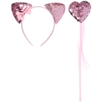 Набор карнавальный «CAT» (ободок, палочка), микс