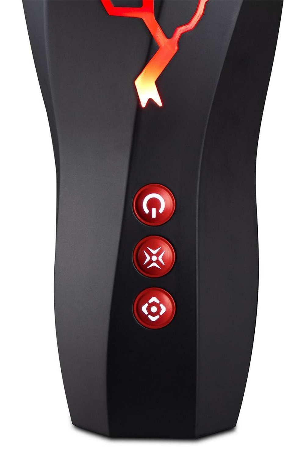 Мастурбатор Storm с вибрацией и эффектом всасывания (Цвет: белый с черным)