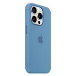 Силиконовый чехол с поддержкой MagSafe Apple Silicone Case для iPhone 15 Pro, Winter Blue (Зимняя синева)