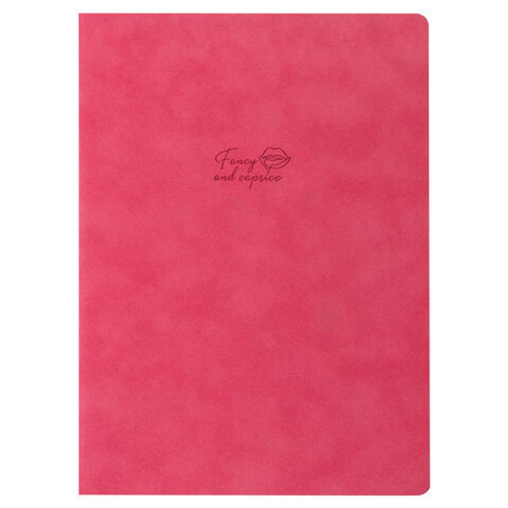 Тетрадь 60 л. без линовки обложка кожзам под замшу, сшивка, B5 (179х250мм), КОРАЛЛОВЫЙ, BRAUBERG CAPRISE, 403864