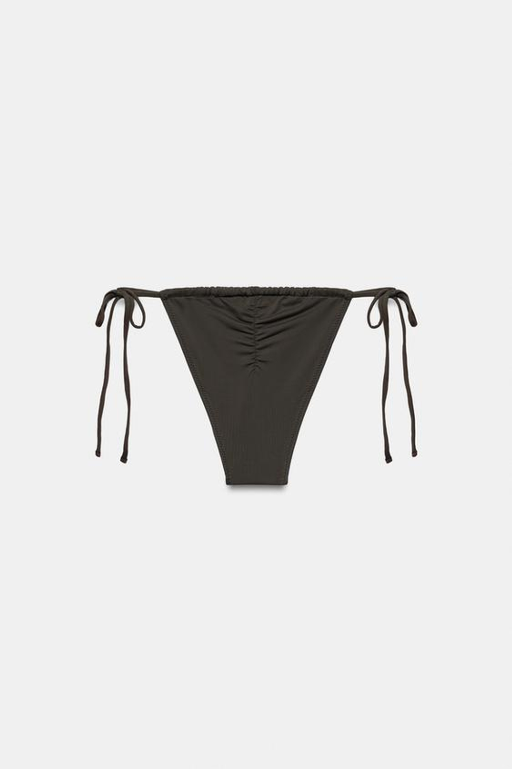 ZARA ПЛАВКИ-БИКИНИ С ЗАВЯЗКАМИ, КОРИЧНЕВЫЙ