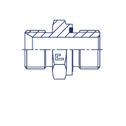 Штуцер FE BSP 1/4" BSPT 1/4" нерж.
