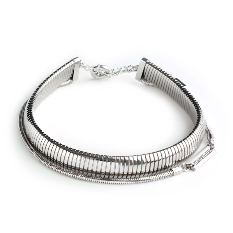 spring choker silver