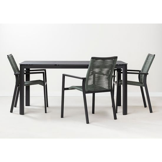 Стол обеденный leif, 160х90 см, темно-серый