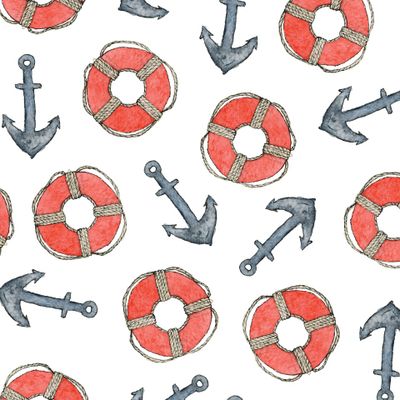 Спасательные круги и якоря