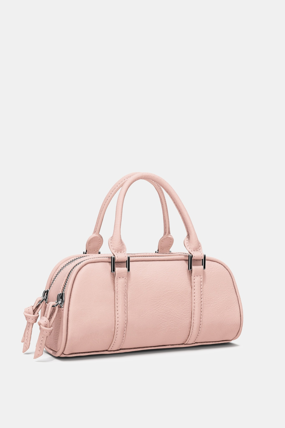 ZARA НЕБОЛЬШАЯ СУМКА-БОУЛИНГ, РОЗОВЫЙ